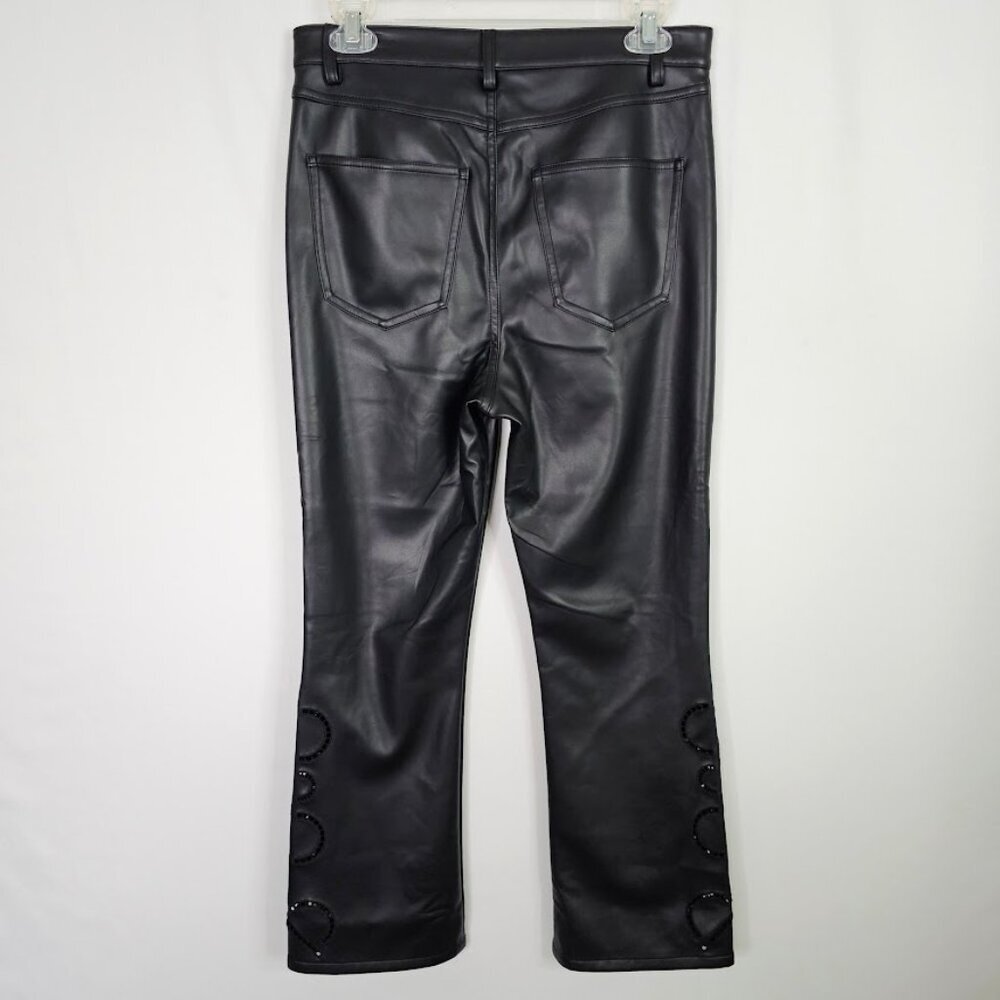 NWT JOHNNY WAS The Cropped Baby Boot Vegan Leather Pants size 27 BLACK Marisol - Picture 11 of 14